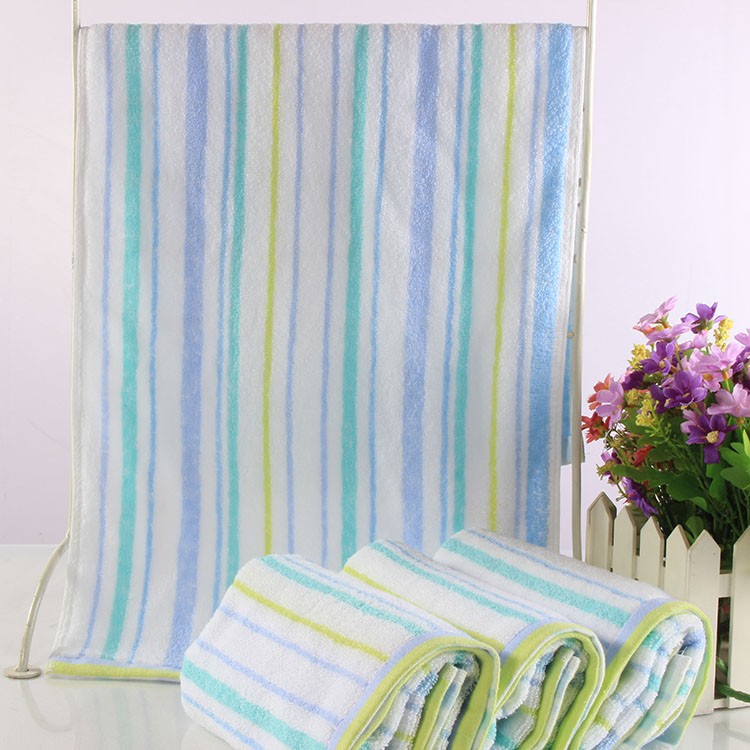 Pure cotton fresh color striped towel