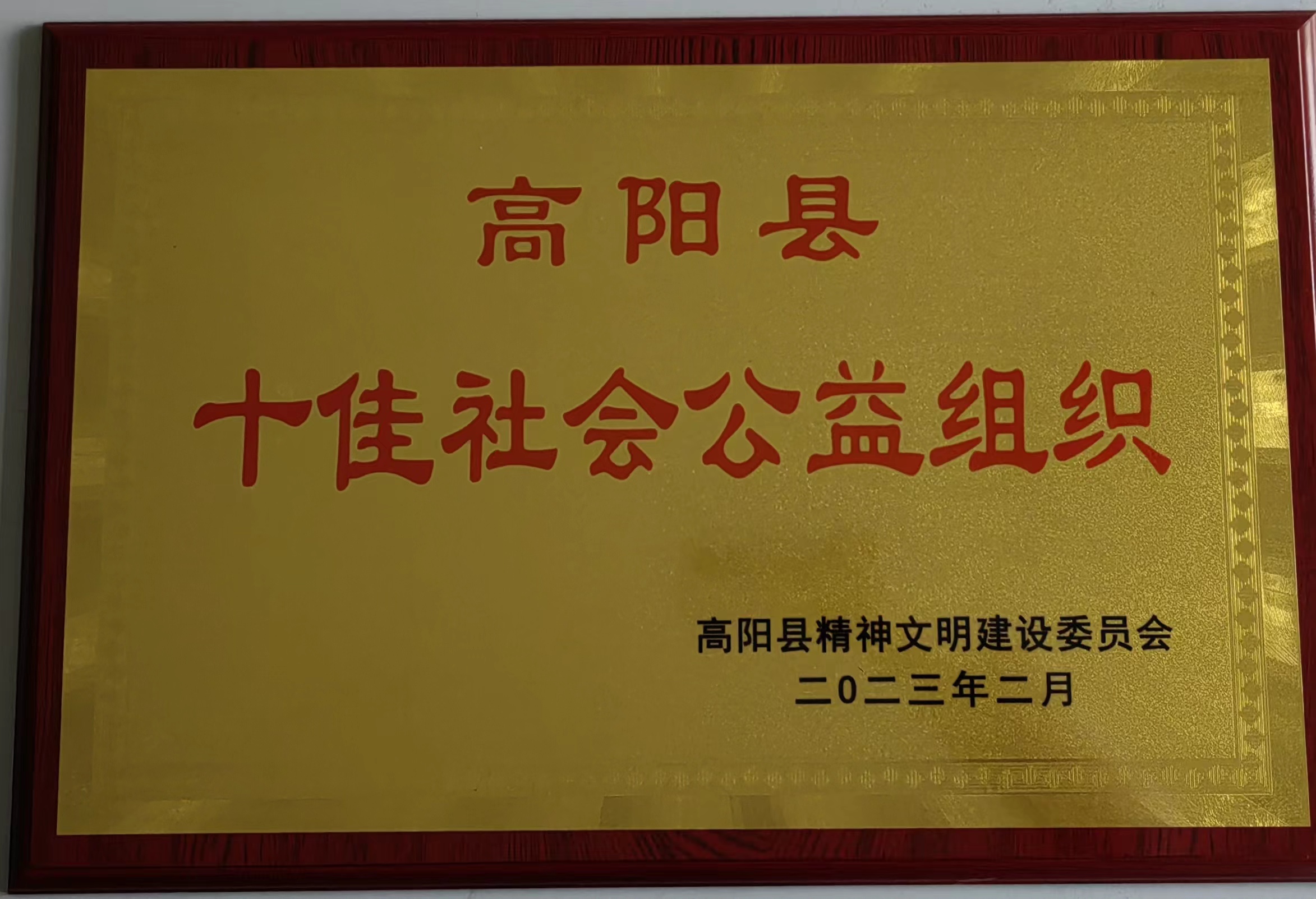 喜报！高阳县瑞春纺织荣获“十佳社会公益组织”称号